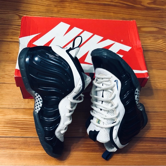 nike little posite one black game royal white